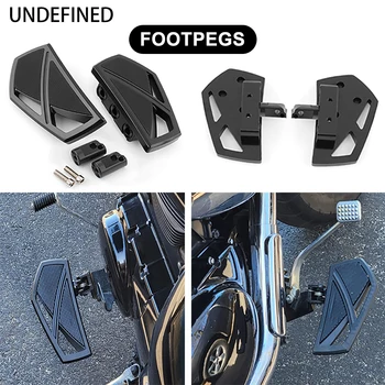 Мотоциклетные подножки Черные фантомные передние задние подножки для Harley 2018-2023 Softail Slim Sport Glide Fat Boy Breakout Street Bob - Изображение 1  