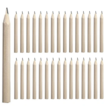 300 шт. 3,5-дюймовый деревянный карандаш, пишущий карандаш для начинающих, карандаш для студентов с эскизом канцелярских принадлежностей, шестиугольный A - Изображение 1  