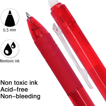  Многоцветные стираемые гелевые ручки с ластиком 0,5 мм Выдвижные гелевые ручки Студент Учитель Канцелярские принадлежности Письменные принадлежности - Изображение 2  