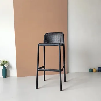 Nordic Designer Bar Chairs - это современные, простые и роскошные пластиковые барные стулья, винные бары и уличные табуреты на высоких ножках - Изображение 2  