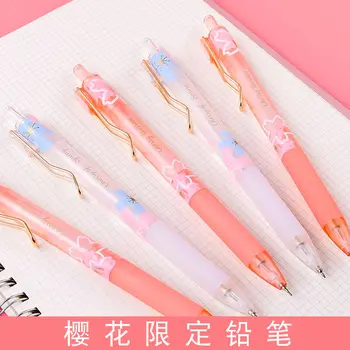 Цветущая сакура Автоматический механический карандаш 0,5 мм Kawaii Пишущие карандаши Школьные канцелярские принадлежности Эстетические красивые канцелярские товары - Изображение 2  