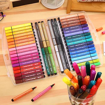 Deli 12 18 24 36 48 цветов waterColor Pen Art Fine Professional Drawing Pen Stationer Акварель Pen Art Cмелки - Изображение 2  
