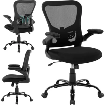 Офисный стул Эргономичный настольный стул - сетчатый компьютерный стул Настольные стулья для домашнего офиса с поясничной опорой, регулируемая высота - Изображение 1  