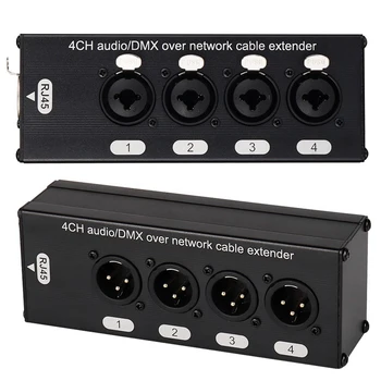 1 пара 4-канальный 3-контактный XLR или 6,3 мм аудио и удлинитель сетевого кабеля DMX, удлинитель аудиосети XLR «папа» + гнездо - Изображение 1  