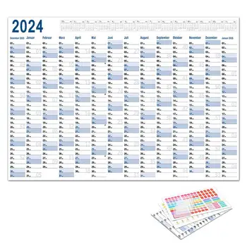 365 Календарь на год Большой график для стены 365-дневный большой календарь-плакат с двусторонней наклейкой для школьной академической работы - Изображение 1  