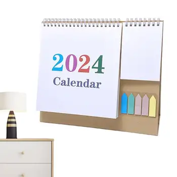 Календарь расписания на 2024 год Небольшой письменный стол Декор рабочего стола Симпатичный многофункциональный бумажный дизайн Канцелярские канцелярские принадлежности - Изображение 1  