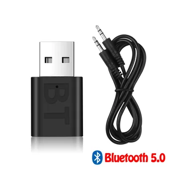 USB адаптер беспроводной Bluetooth аудио приемник 3,5 мм AUX музыкальный адаптер для телефона, компьютера, ноутбука, телевизора, автомобильного динамика, проектора MP3 MP4 - Изображение 1  
