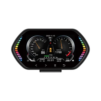 F12 Универсальный HUD Проекционный дисплей OBD2 GPS Спидометр Интеллектуальный измеритель наклона Автомобильные аксессуары - Изображение 1  
