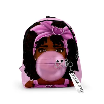 популярные модные африканские рюкзаки для девочек Школьные сумки для мальчиков / девочек Брелки для 3D-печати Оксфорд Водонепроницаемые Симпатичные Маленькие Рюкзаки - Изображение 1  