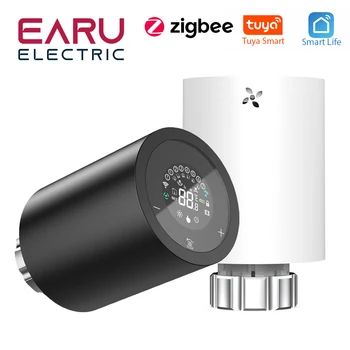 Tuya Smart ZigBee Привод радиатора TRV Программируемый термостатический клапан радиатора Приложение Дистанционный регулятор температуры Поддержка Alexa - Изображение 1  
