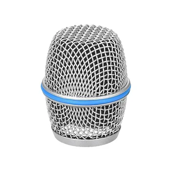 Сменная головка микрофона Стальная сетчатая ручная решетка для микрофона Сетчатая головка для Beta87A - Изображение 1  