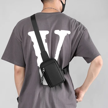 Мужская нагрудная сумка Мужская сумка на плечо Сумка через плечо Oxford Fashion Man Side Sling Crossbody Bag Для мужчин 2023 Повседневная сумка Дорожные сумки для телефонов - Изображение 1  