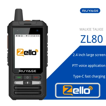 Ruyage ZL80 Walkie Talkie Phone Zello APP 4G Сеть 100 миль Дальний радиус действия Портативный смартфон WiFi Камера GPS Экран Android - Изображение 1  