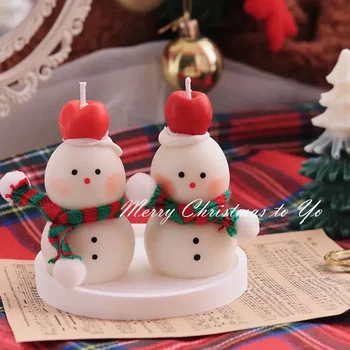 Ароматические свечи Мини-подарки для гостей Рождественский снеговик Свеча Рождественские домашние декоративные ароматические свечи - Изображение 1  