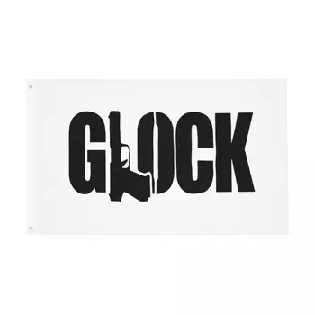 Glock Тактическое стрелковое оружие Флаги Прочный Внутренний Открытый Баннер 2 Люверсы Домашняя комната Общежитие Настенный декор 3x5 FT - Изображение 1  