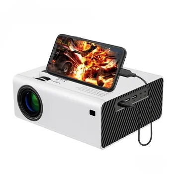  Портативный новый светодиодный мини-проектор V6, 5000 люкс, поддержка Full HD 1080P Sync Phone 3D Home Theater Video Proyector - Изображение 1  