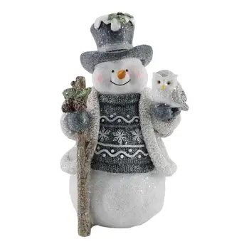 Рождественские фигурки снеговика в помещении Рождественские фигурки снеговика из смолы Милые рождественские украшения для праздника - Изображение 1  