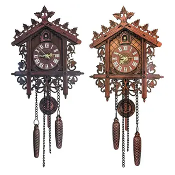 Винтажные деревянные подвесные настенные часы с кукушкой для гостиной, дома, ресторана, спальни - Изображение 1  