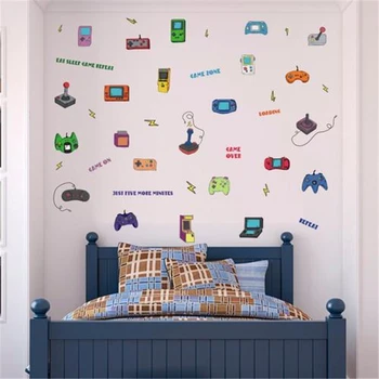  Генератор винтажных игровых консолей Самоклеящиеся наклейки на стену для спальни мальчиков Креативные граффити Аниме Мобильная игра Наклейки на стену - Изображение 1  