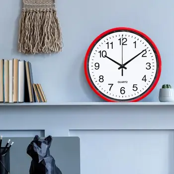 Гладкий дизайн Настенные часы Номер Круглые настенные часы для украшения домашнего офиса Бесшумные нетикающие 8-дюймовые подвесные часы Кварцевая развертка - Изображение 1  