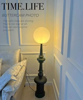 Итальянский винтажный торшер с орнаментом Гостиная Край дивана Спальня Средневековая римская настольная лампа Баухаус - Изображение 1  