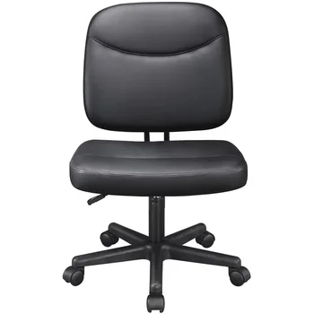 Рабочий стул с регулируемой высотой и поворотом, черный - Изображение 1  