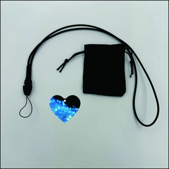 Терагерцовая энергетическая карта AIBAOTONG, черная подвеска в форме сердца с силиконовой ионной цепочкой - Изображение 1  