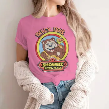 Chuck E Cheese Столовая TShirt для женщины Девушка 4XL Шоу-бизнес Пицца Билли Боб Базовая летняя футболка Новинка Свободная - Изображение 1  
