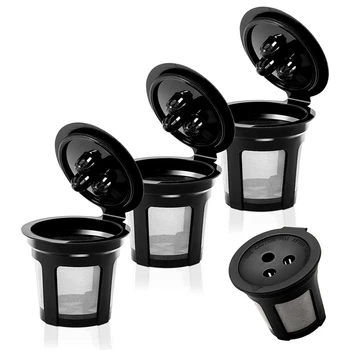 4 Pack K Cup Многоразовые капсулы для кофеварки Ninja Dual Brew, многоразовые K Pod Постоянные чашки K Фильтры Кофейные аксессуары - Изображение 1  