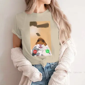 Забавный зовущий мем 100% хлопок TShirts FaceTime Hamster Отличительная футболка для девочек Смешная одежда 5XL - Изображение 1  