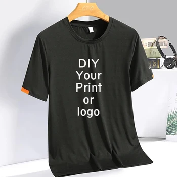 2024 Новая индивидуальная повседневная футболка с принтом DIY Ваш собственный дизайн, такой как фотография или логотип Белая футболка Индивидуальная мужская футболка - Изображение 1  