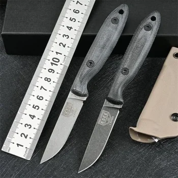 ESEE-DC53 Stonewash Blade Льняные ручки Нож с фиксированным лезвием Самооборона Кемпинг Выживание Охотничий нож Тактический военный для мужчин - Изображение 1  