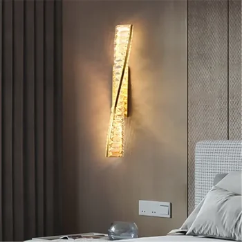 Современный скандинавский светодиодный настенный светильник Фон гостиной Стена Постмодернистский минималистичный спальня Кровать Изголовье Линия Лампа Декор комнаты - Изображение 1  
