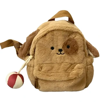  Мягкий и пушистый мини-рюкзак Стильный дорожный рюкзак Школьная сумка для студента - Изображение 1  