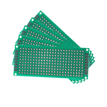 5 шт. 3 * 7 см печатная плата односторонний прототип платы зеленый универсальный печатный плат DIY Электронный комплект для Arduino - Изображение 1  
