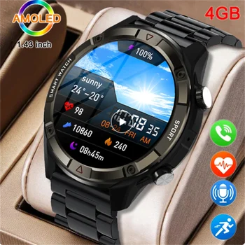 SIHUI 4G RAM 466 * 466 Экран Умные часы Мужчины Всегда Показывать Время Bluetooth Вызов Местная Музыка Спорт Смарт-часы Для Android ios Часы - Изображение 1  
