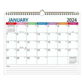 2023-24 Настольный календарь Эстетичный минималистичный ежемесячный настольный планировщик 14,7 * 11,4 дюйма Годовой календарь из плотной бумаги с несколькими - Изображение 1  