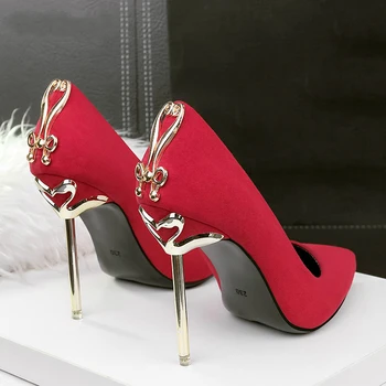 Дамы Высокие Каблуки Женская Обувь Туфли Высокий Каблук Шпилька Сексуальная Свадебная Обувь Женщина 2020 Туфли Черный Красный Таконы Mujer - Изображение 1  