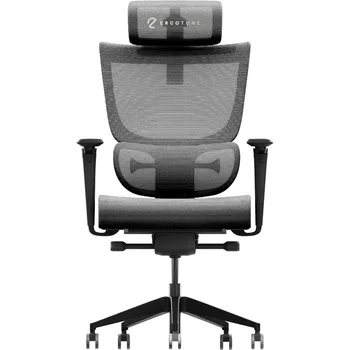 Эргономичный офисный стул - Стул с регулируемой спинкой, поясничная опора, подголовник, подлокотники 5D - Высокая спинка дышащий - Изображение 1  