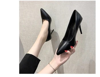 Весна Осень Черный 3 см / 5 см / 7 см Туфли на шпильке Женская обувь Неглубокая офисная женская обувь - Изображение 1  