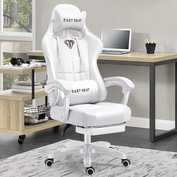  Новое высококачественное игровое кресло WCG, розовое компьютерное кресло, офисное кресло, домашний подъемный регулируемый стул с подставкой для ног - Изображение 1  