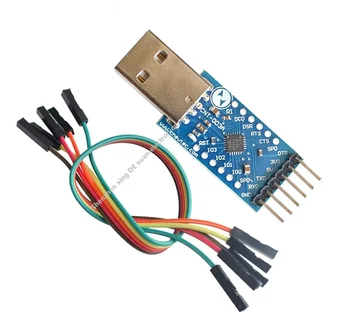 USB 2.0 в TTL 6-контактный модуль UART Последовательный преобразователь CP2104 для STC PRGMR Замените CP2102 на кабели Dupont - Изображение 1  