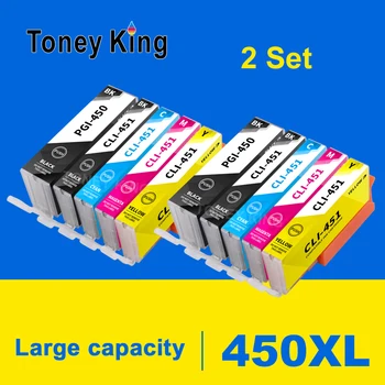 Чернильный картридж Тони Кинг PGI-450 для принтеров Canon PGI450 CLI451 CLI 451 PIXMA MG5440 MG5540 MG6440 IP7240 MX924 IX6540 IX6840 - Изображение 1  