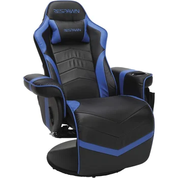 RESPAWN RSP-900 Racing Style, Игровое кресло с откидной спинкой, 35,04–51,18 дюйма (Г) x 30,71 дюйма (Ш) x 37,01–44,88 дюйма (В), синего - Изображение 1  