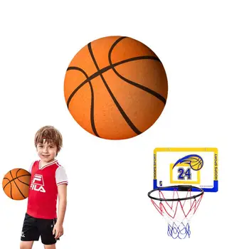 Крытый баскетбольный PU Тренировочный мяч Мягкий баскетбольный мяч Тренировочный мяч Немой баскетбольный легкий пенопластовый мяч для игры в помещении - Изображение 1  