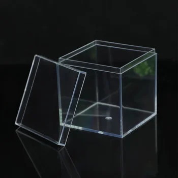 Квадратные практичные ящики для хранения Фигурки Прозрачные витрины Маленькая акриловая коробка Акриловая кубическая коробка Маленькие акриловые кубики - Изображение 1  