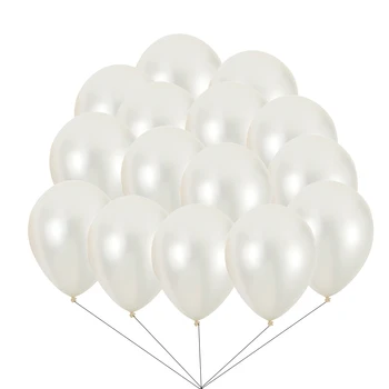 20 шт. 10 дюймов белый утолщенный металл жемчужно-латексные воздушные шары рождественский шар украшение день рождения свадебная вечеринка атмосфера аксессуар - Изображение 1  