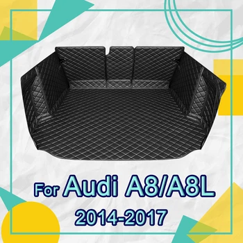 APPDEE Коврик багажника автомобиля для Audi A8/A8L Non-hybrid 2014 2015 2016 2017 грузовой лайнер ковер аксессуары интерьер чехол - Изображение 1  