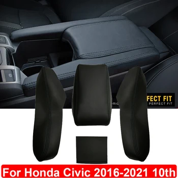  Крышка внутренней центральной консоли Защитный чехол подлокотника для Honda Civic 10th Gen 2016 2017 2018 2019 2020 2021 Автомобильные аксессуары - Изображение 1  