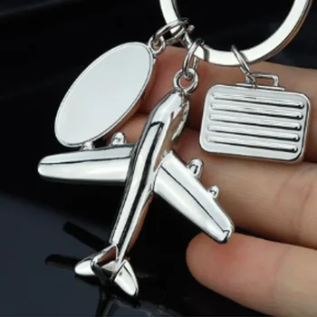 Креативный брелок для ключей модели самолета металлический подвесной брелок для ключей для мужчин и женщин в качестве небольшого подарка - Изображение 1  